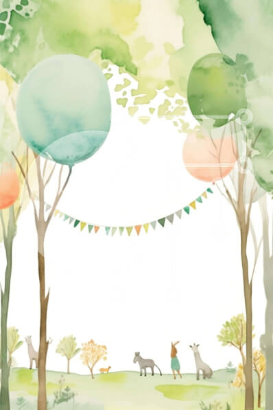 Σετ των 2 Intra Συλλεκτικό Ξύλινο Παζλ Plywood  4mm - Ειδυλλιακό Δάσος Σκηνή με Ζώα και Δέντρα Ακουαρέλα Σε Ξύλινο Κουτί - Διαστάσεις: 10x10 cm – 25 κομμάτια