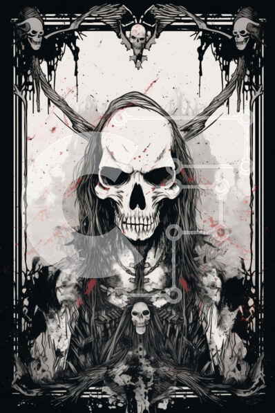 Intra Συλλεκτικό Ξύλινο Παζλ Plywood  4mm - The Skull Project: Ασπρόμαυρη αφίσα Σε Ξύλινο Κουτί - Διαστάσεις Puzzle: 10x10 cm – 25 κομμάτια