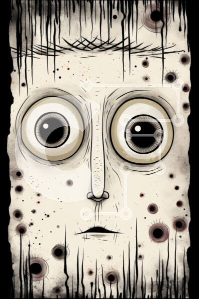 Intra Συλλεκτικό Ξύλινο Παζλ Plywood  4mm - Εικονογράφηση προσώπου που μοιάζει με καρτούν Σε Ξύλινο Κουτί - Διαστάσεις Puzzle: 10x10 cm – 25 κομμάτια