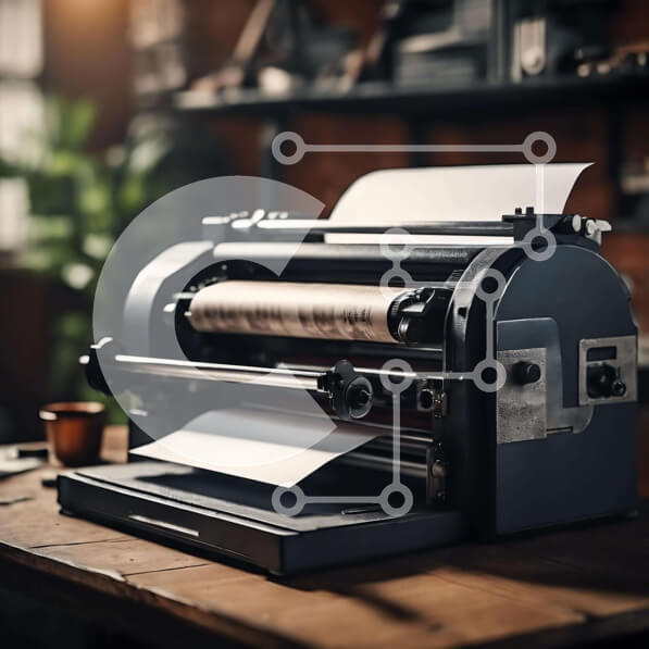 Intra Συλλεκτικό Ξύλινο Παζλ Plywood  4mm - Vintage γραφομηχανή σε ξύλινο τραπέζι Σε Ξύλινο Κουτί - Διαστάσεις: 10x10 cm – 25 κομμάτια