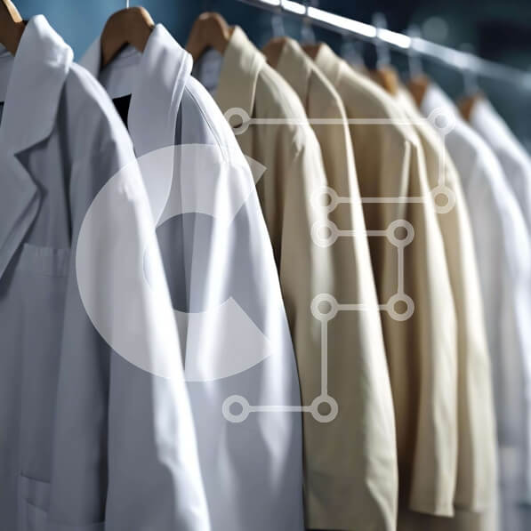 Intra Συλλεκτικό Ξύλινο Παζλ Plywood  4mm - Λευκά παλτά και ρούχα εργαστηρίου σε ιατρικό περιβάλλον Σε Ξύλινο Κουτί - Διαστάσεις Puzzle: 10x10 cm – 25 κομμάτια