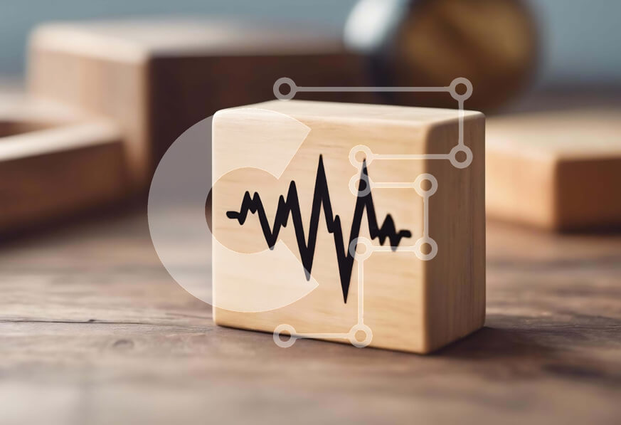 Intra Συλλεκτικό Ξύλινο Παζλ Plywood  4mm - Ξύλινο μπλοκ συμβόλων χτύπου καρδιάς στο τραπέζι Σε Ξύλινο Κουτί - Διαστάσεις: 10x10 cm – 25 κομμάτια