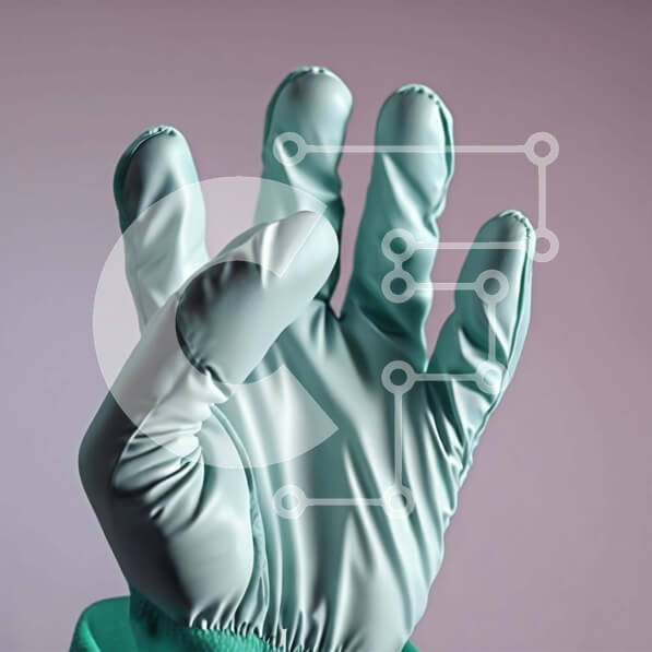 Intra Συλλεκτικό Ξύλινο Παζλ Plywood  4mm - Πράσινα χειρουργικά γάντια χωρίς λατέξ στο χέρι Σε Ξύλινο Κουτί - Διαστάσεις Puzzle: 10x10 cm – 25 κομμάτια