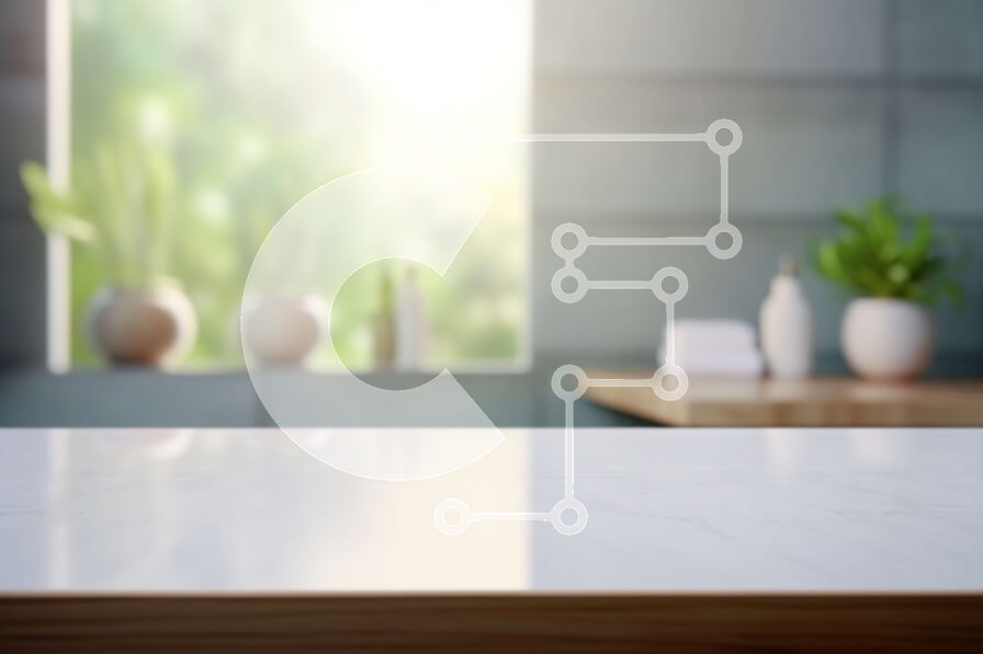 Intra Συλλεκτικό Ξύλινο Παζλ Plywood  4mm - Μοντέρνο μπάνιο με πάγκο από λευκό μάρμαρο και κομψά φωτιστικά Σε Ξύλινο Κουτί - Διαστάσεις Puzzle: 10x10 cm – 25 κομμάτια