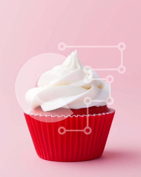 Σετ των 2 Intra Συλλεκτικό Ξύλινο Παζλ Plywood  4mm - Cupcake Red Velvet με Λευκό Frosting Σε Ξύλινο Κουτί - Διαστάσεις: 10x10 cm – 25 κομμάτια