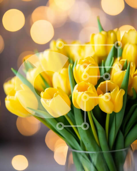 Intra Συλλεκτικό Ξύλινο Παζλ Plywood  4mm - Πολύχρωμα ανοιξιάτικα λουλούδια σε γυάλινο βάζο Σε Ξύλινο Κουτί - Διαστάσεις: 10x10 cm – 25 κομμάτια