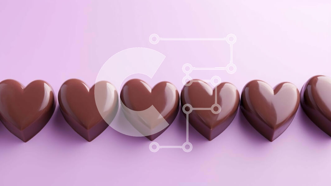 Σετ των 2 Intra Συλλεκτικό Ξύλινο Παζλ Plywood  4mm - Καραμέλες σοκολάτας σε σχήμα καρδιάς για την ημέρα του Αγίου Βαλεντίνου και τις γιορτές Σε Ξύλινο Κουτί - Διαστάσεις: 10x10 cm – 25 κομμάτια