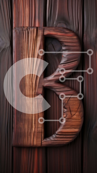 Intra Συλλεκτικό Ξύλινο Παζλ Plywood  4mm - Μοναδικό Σκαλιστό Ξύλινο γράμμα 'b' με ανάγλυφη επιφάνεια Σε Ξύλινο Κουτί - Διαστάσεις: 10x10 cm – 25 κομμάτια