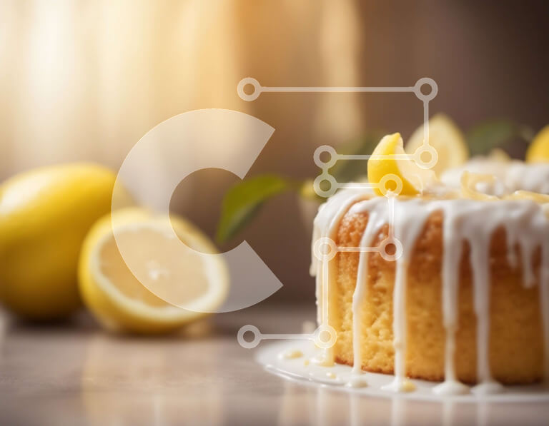 Σετ των 2 Intra Συλλεκτικό Ξύλινο Παζλ Plywood  4mm - Κέικ λεμονιού με λευκό γλάσο και φρέσκες φέτες λεμονιού Σε Ξύλινο Κουτί - Διαστάσεις: 10x10 cm – 25 κομμάτια