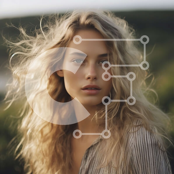 Intra Συλλεκτικό Ξύλινο Παζλ Plywood  4mm - Εκπληκτική εικόνα μιας νεαρής γυναίκας που στέκεται σε ένα χωράφι Σε Ξύλινο Κουτί - Διαστάσεις Puzzle: 10x10 cm – 25 κομμάτια