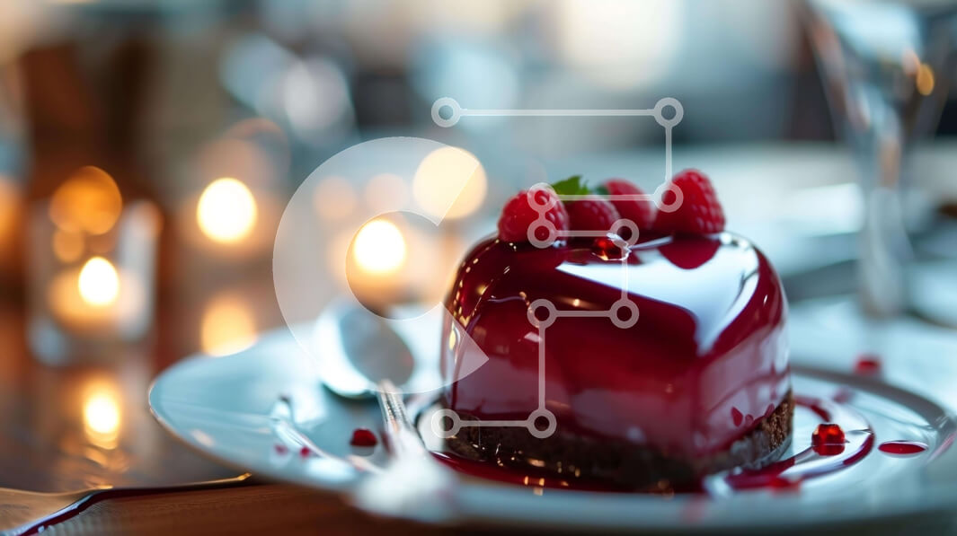 Σετ των 2 Intra Συλλεκτικό Ξύλινο Παζλ Plywood  4mm - Κέικ Red Velvet σε σχήμα καρδιάς με σμέουρα Σε Ξύλινο Κουτί - Διαστάσεις: 10x10 cm – 25 κομμάτια