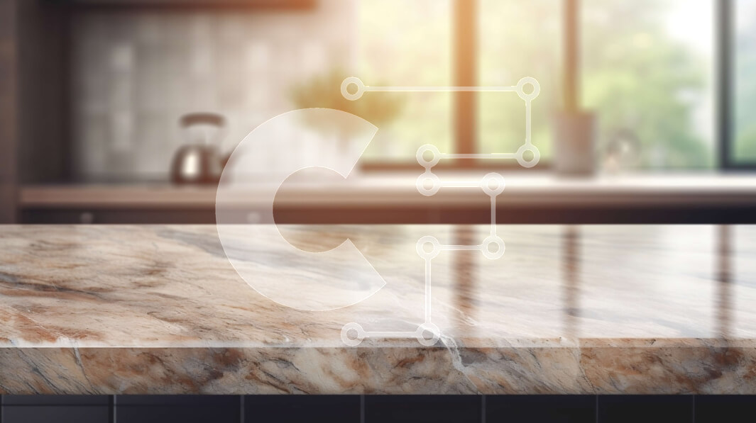 Intra Συλλεκτικό Ξύλινο Παζλ Plywood  4mm - Μαρμάρινος πάγκος κουζίνας με κουζινικά σκεύη μια ηλιόλουστη μέρα Σε Ξύλινο Κουτί - Διαστάσεις Puzzle: 10x10 cm – 25 κομμάτια