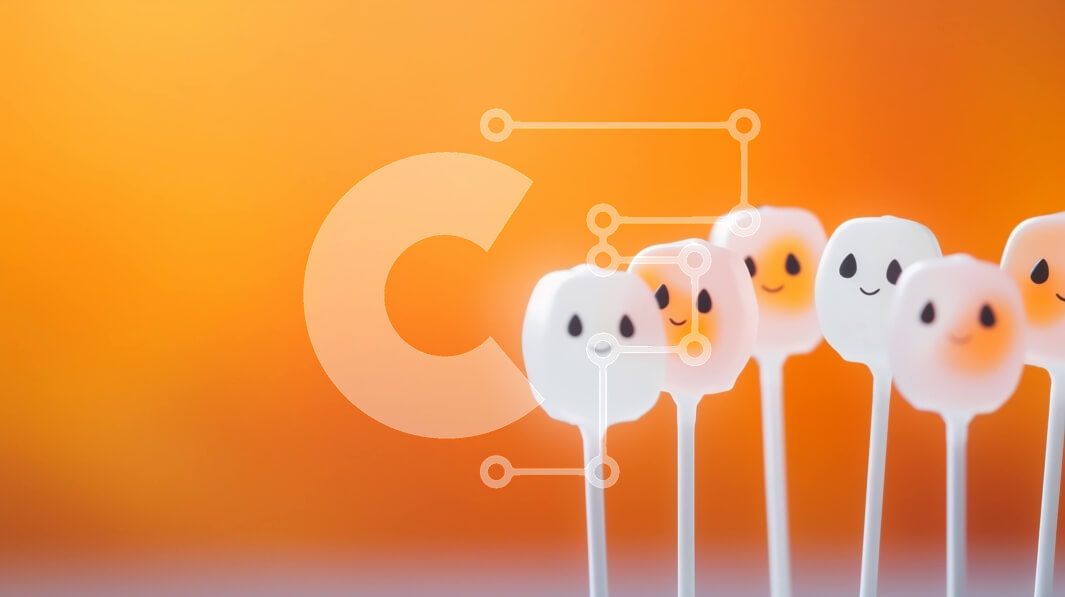 Intra Συλλεκτικό Ξύλινο Παζλ Plywood  4mm - Το Ghost Marshmallow σκάει σε πορτοκαλί φόντο Σε Ξύλινο Κουτί - Διαστάσεις Puzzle: 10x10 cm – 25 κομμάτια