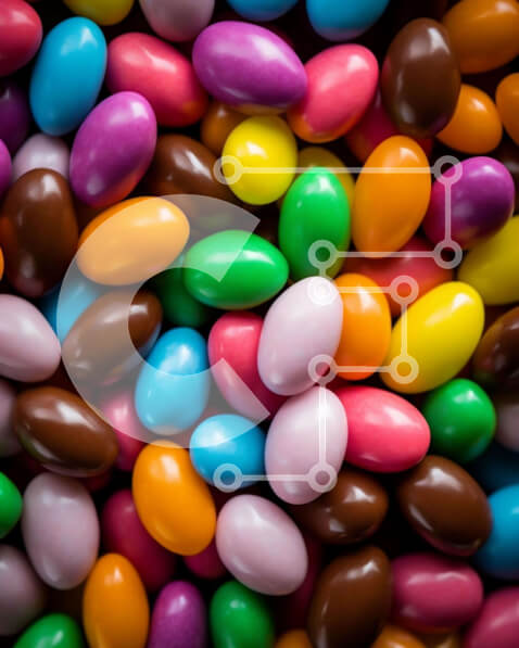 Σετ των 2 Intra Συλλεκτικό Ξύλινο Παζλ Plywood  4mm - Πολύχρωμα ζαχαρωτά και διάφορα γλυκά Σε Ξύλινο Κουτί - Διαστάσεις: 10x10 cm – 25 κομμάτια