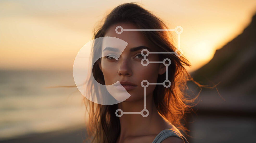 Intra Συλλεκτικό Ξύλινο Παζλ Plywood  4mm - Γυναίκα στην παραλία με την επιστροφή στο ηλιοβασίλεμα Σε Ξύλινο Κουτί - Διαστάσεις Puzzle: 10x10 cm – 25 κομμάτια