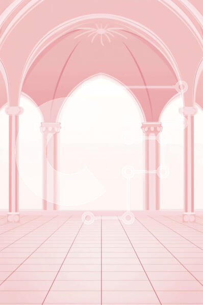 Intra Συλλεκτικό Ξύλινο Παζλ Plywood  4mm - Κενό ροζ δωμάτιο με καμάρες και δάπεδο με πλακάκια Σε Ξύλινο Κουτί - Διαστάσεις Puzzle: 10x10 cm – 25 κομμάτια