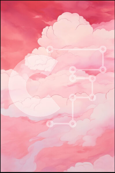 Σετ των 2 Intra Συλλεκτικό Ξύλινο Παζλ Plywood  4mm - Ζωντανός ροζ και κόκκινος ουρανός με σύννεφα Σε Ξύλινο Κουτί - Διαστάσεις: 10x10 cm – 25 κομμάτια