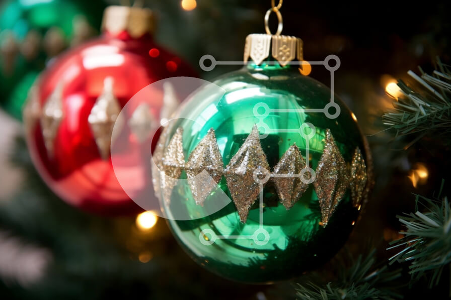 Intra Συλλεκτικό Ξύλινο Παζλ Plywood  4mm - Εορταστικό χριστουγεννιάτικο δέντρο με πολύχρωμα στολίδια Σε Ξύλινο Κουτί - Διαστάσεις: 10x10 cm – 25 κομμάτια