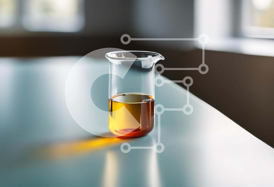 Intra Συλλεκτικό Ξύλινο Παζλ Plywood  4mm - Εργαστηριακό ποτήρι ζέσεως με πορτοκαλί υγρό Σε Ξύλινο Κουτί - Διαστάσεις Puzzle: 10x10 cm – 25 κομμάτια