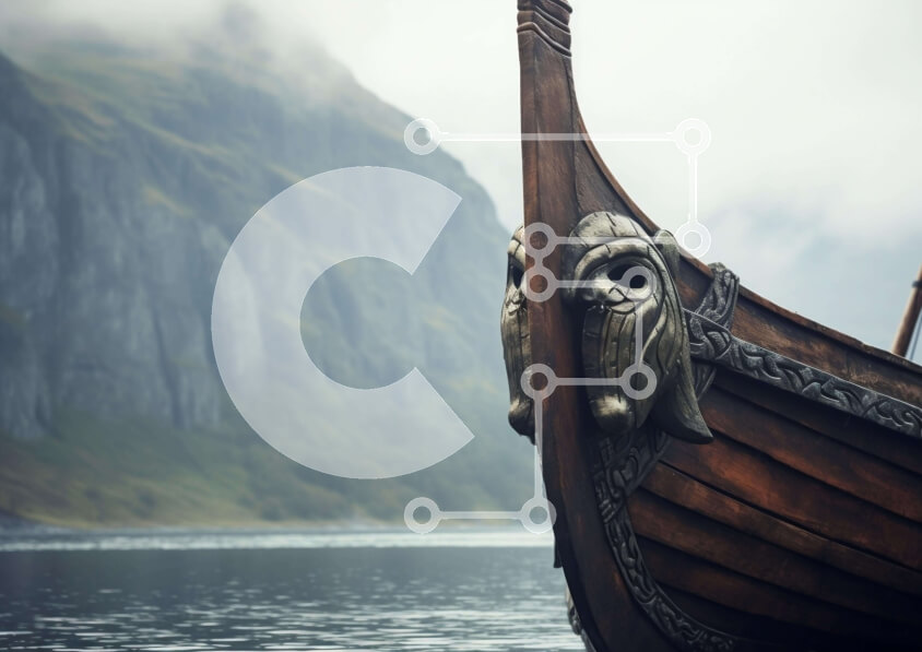 Intra Συλλεκτικό Ξύλινο Παζλ Plywood  4mm - Ξύλινη βάρκα ελλιμενισμένη σε μια λίμνη με βουνά στο φόντο Σε Ξύλινο Κουτί - Διαστάσεις: 10x10 cm – 25 κομμάτια