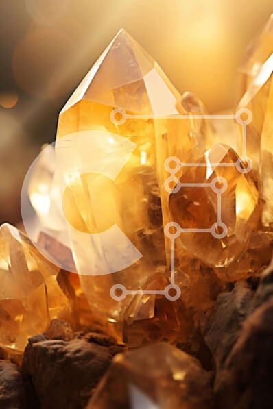 Intra Συλλεκτικό Ξύλινο Παζλ Plywood  4mm - Κίτρινο σύμπλεγμα κρυστάλλων κιτρίνης Σε Ξύλινο Κουτί - Διαστάσεις Puzzle: 10x10 cm – 25 κομμάτια