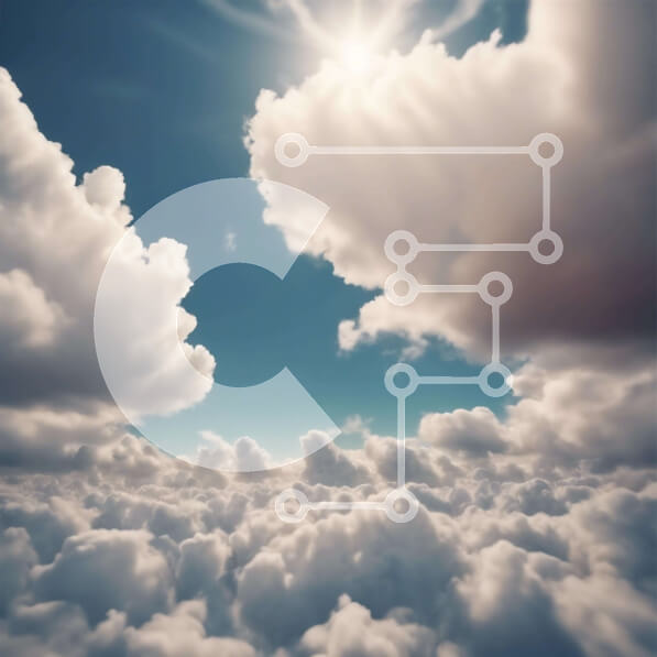 Intra Συλλεκτικό Ξύλινο Παζλ Plywood  4mm - Λευκά σύννεφα και ακτίνες του ήλιου στον ουρανό Σε Ξύλινο Κουτί - Διαστάσεις: 10x10 cm – 25 κομμάτια