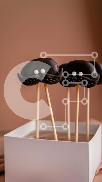 Intra Συλλεκτικό Ξύλινο Παζλ Plywood  4mm - Σοκολατένιο μουστάκι κέικ σκάει σε λευκό κουτί Σε Ξύλινο Κουτί - Διαστάσεις: 10x10 cm – 25 κομμάτια