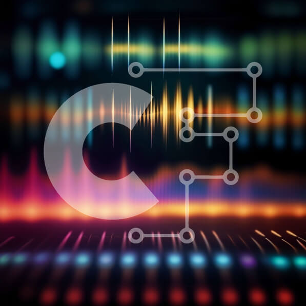 Intra Συλλεκτικό Ξύλινο Παζλ Plywood  4mm - Ζωντανό και δυναμικό αφηρημένο φόντο με ηχητικά κύματα Σε Ξύλινο Κουτί - Διαστάσεις Puzzle: 10x10 cm – 25 κομμάτια