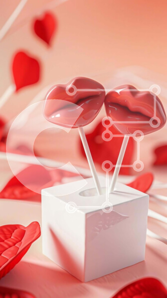 Intra Συλλεκτικό Ξύλινο Παζλ Plywood  4mm - Γλειφιτζούρια του Αγίου Βαλεντίνου σε λευκό κουτί με τριαντάφυλλα και καρδιές Σε Ξύλινο Κουτί - Διαστάσεις: 10x10 cm – 25 κομμάτια