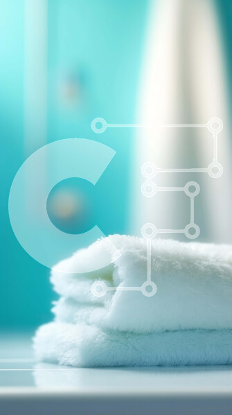 Intra Συλλεκτικό Ξύλινο Παζλ Plywood  4mm - Καθαρό και κομψό μοντέρνο μπάνιο με λευκή αφράτη πετσέτα Σε Ξύλινο Κουτί - Διαστάσεις Puzzle: 10x10 cm – 25 κομμάτια