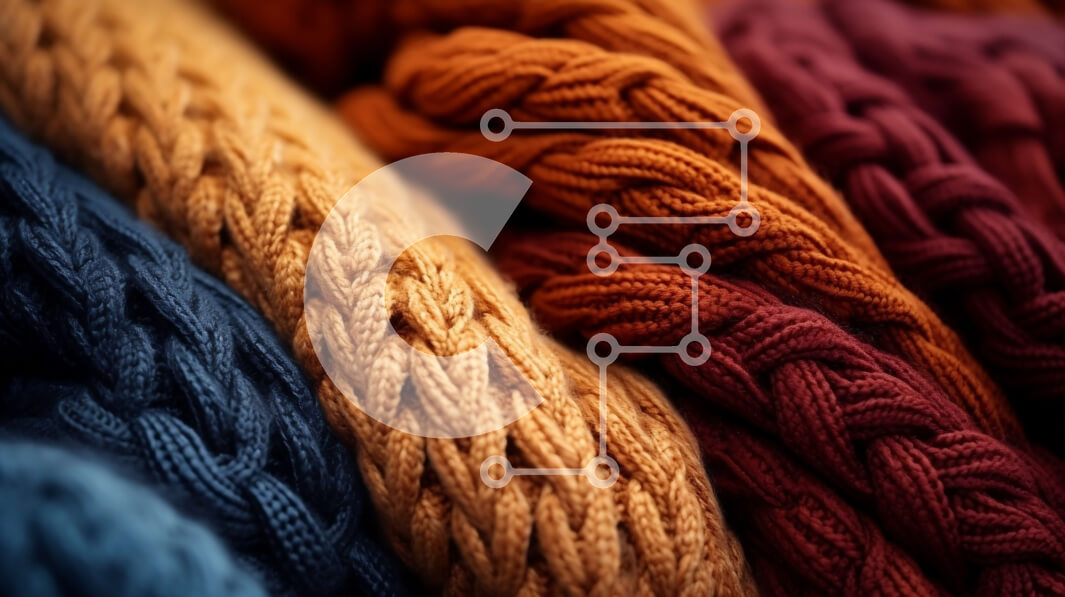 Intra Συλλεκτικό Ξύλινο Παζλ Plywood  4mm - Ζωντανά πλεκτά κασκόλ σε πολύχρωμο σωρό Σε Ξύλινο Κουτί - Διαστάσεις Puzzle: 10x10 cm – 25 κομμάτια