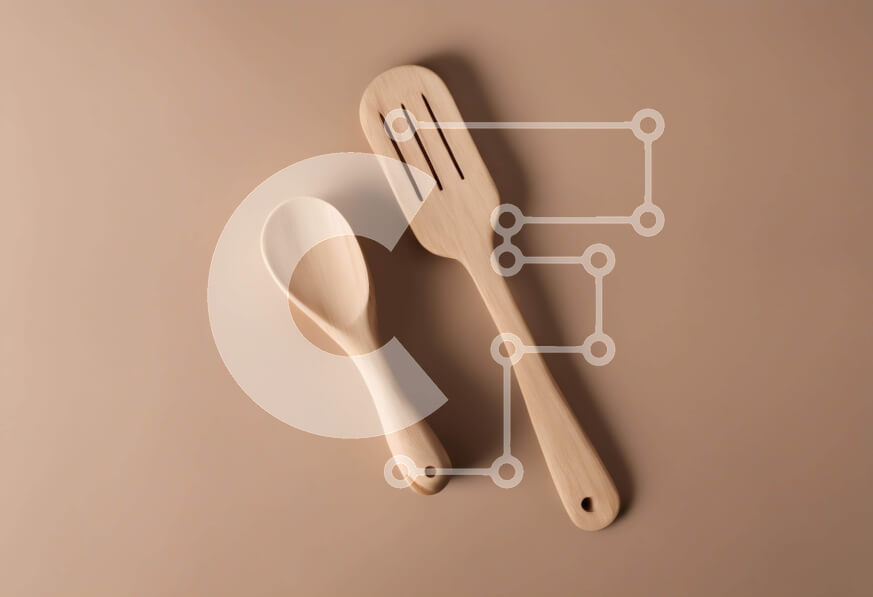 Intra Συλλεκτικό Ξύλινο Παζλ Plywood  4mm - Δύο ξύλινα σκεύη σε μπεζ φόντο Σε Ξύλινο Κουτί - Διαστάσεις: 10x10 cm – 25 κομμάτια