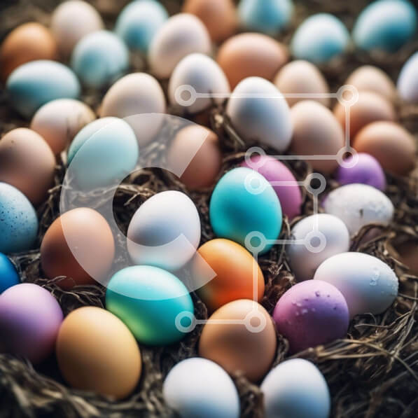 Intra Συλλεκτικό Ξύλινο Παζλ Plywood  4mm - Ζωντανά Πασχαλινά αυγά στη Φωλιά Σε Ξύλινο Κουτί - Διαστάσεις: 10x10 cm – 25 κομμάτια