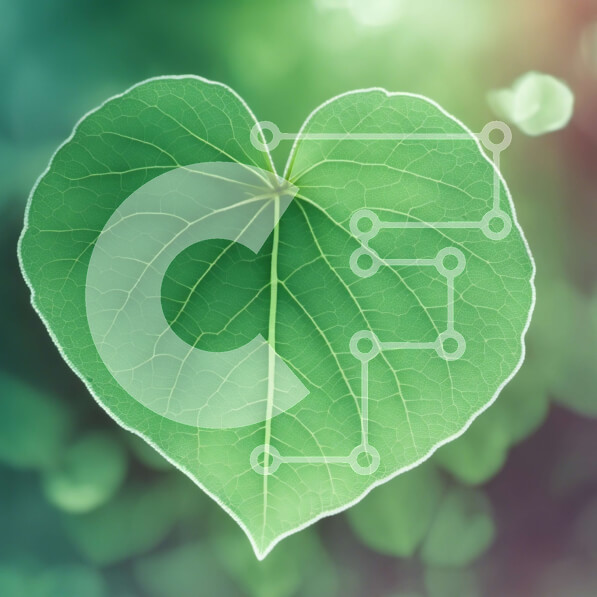 Intra Συλλεκτικό Ξύλινο Παζλ Plywood  4mm - Φύλλο σε σχήμα καρδιάς σε πράσινο φόντο Σε Ξύλινο Κουτί - Διαστάσεις: 10x10 cm – 25 κομμάτια