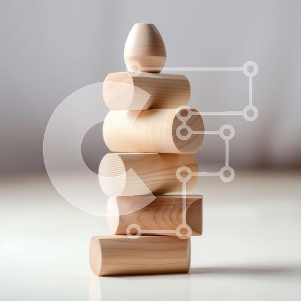 Intra Συλλεκτικό Ξύλινο Παζλ Plywood  4mm - Πολύχρωμο ξύλινο παιχνίδι στοίβαξης για παιδιά Σε Ξύλινο Κουτί - Διαστάσεις: 10x10 cm – 25 κομμάτια