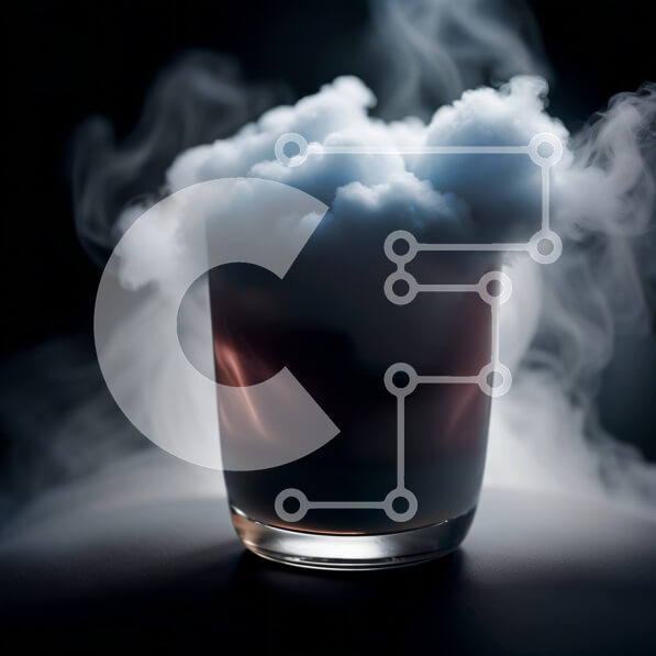 Σετ των 2 Intra Συλλεκτικό Ξύλινο Παζλ Plywood  4mm - Σαγηνευτική εικόνα ενός ποτηριού ουίσκι με καπνό Σε Ξύλινο Κουτί - Διαστάσεις: 10x10 cm – 25 κομμάτια