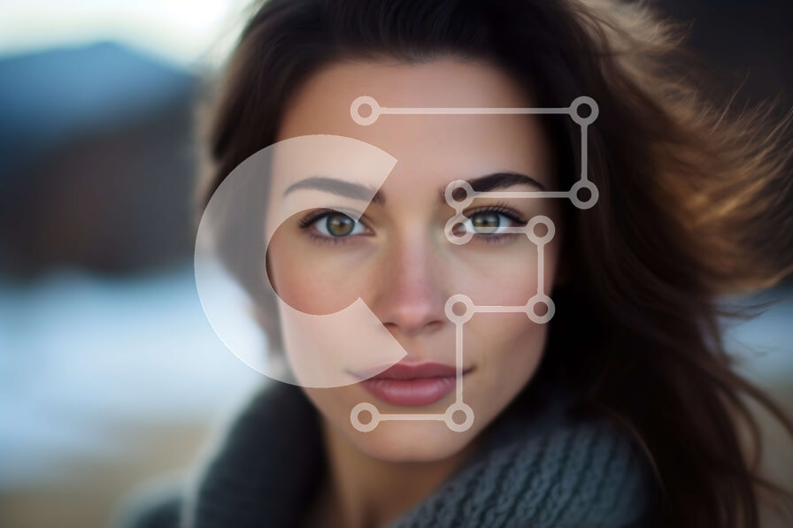 Intra Συλλεκτικό Ξύλινο Παζλ Plywood  4mm - Πορτρέτο μιας σοβαρής νεαρής γυναίκας Σε Ξύλινο Κουτί - Διαστάσεις Puzzle: 10x10 cm – 25 κομμάτια