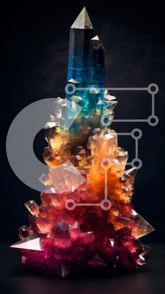 Σετ των 2 Intra Συλλεκτικό Ξύλινο Παζλ Plywood  4mm - Εκπληκτική εικόνα συμμετρικού σχηματισμού κρυστάλλων σε διάφορα χρώματα Σε Ξύλινο Κουτί - Διαστάσεις: 10x10 cm – 25 κομμάτια