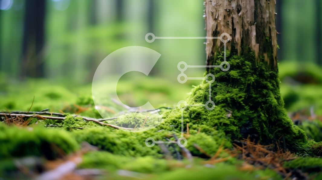 Intra Συλλεκτικό Ξύλινο Παζλ Plywood  4mm - Κορμός δέντρου καλυμμένος με βρύα σε ένα όμορφο δάσος Σε Ξύλινο Κουτί - Διαστάσεις: 10x10 cm – 25 κομμάτια