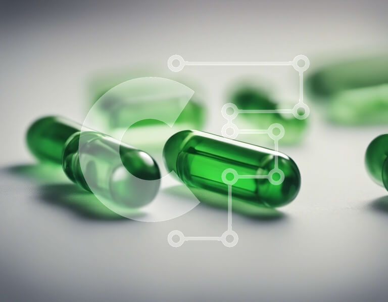 Intra Συλλεκτικό Ξύλινο Παζλ Plywood  4mm - Ομάδα πράσινων χαπιών σε λευκή επιφάνεια Σε Ξύλινο Κουτί - Διαστάσεις Puzzle: 10x10 cm – 25 κομμάτια