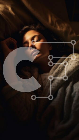 Intra Συλλεκτικό Ξύλινο Παζλ Plywood  4mm - Χαλαρωτική εικόνα μιας γυναίκας που κοιμάται ήσυχα στο κρεβάτι Σε Ξύλινο Κουτί - Διαστάσεις Puzzle: 10x10 cm – 25 κομμάτια