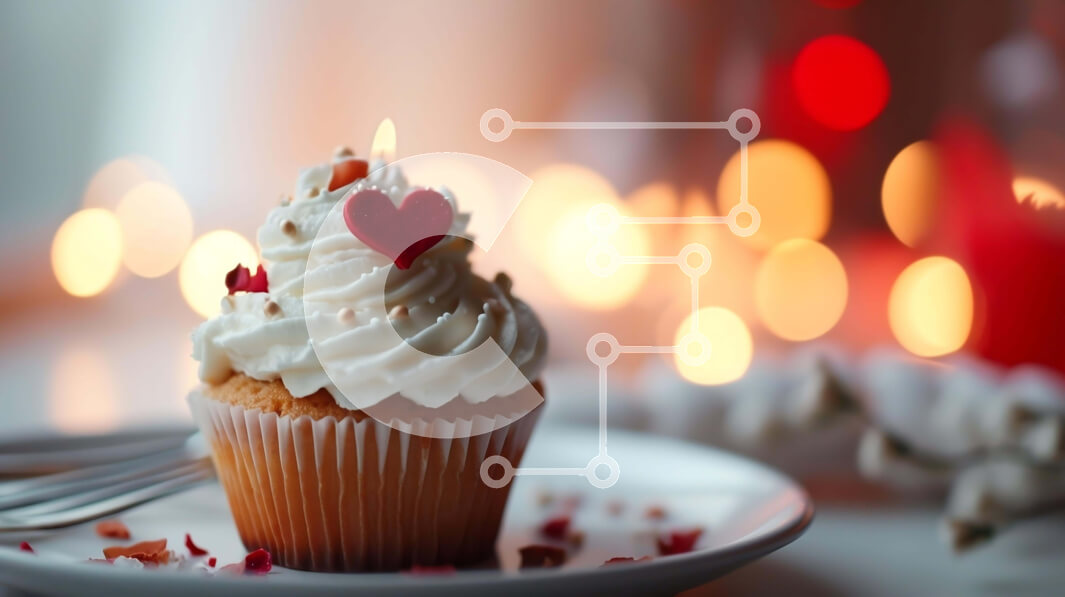 Σετ των 2 Intra Συλλεκτικό Ξύλινο Παζλ Plywood  4mm - Λαχταριστό Cupcake με Κόκκινο και Λευκό Πάγωμα Σε Ξύλινο Κουτί - Διαστάσεις: 10x10 cm – 25 κομμάτια