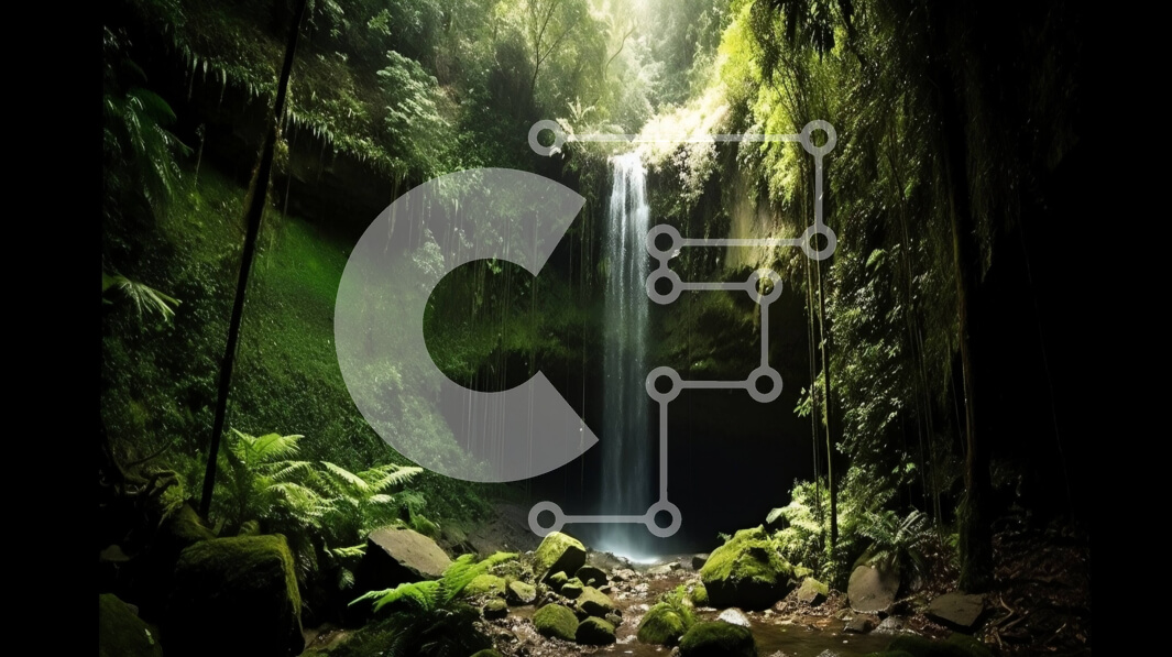 Intra Συλλεκτικό Ξύλινο Παζλ Plywood  4mm - Εκπληκτική εικόνα ενός καταρράκτη σε μια καταπράσινη ζούγκλα Σε Ξύλινο Κουτί - Διαστάσεις: 10x10 cm – 25 κομμάτια