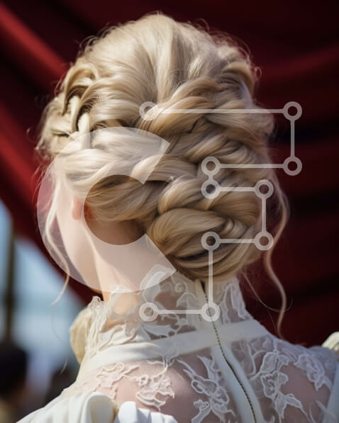 Intra Συλλεκτικό Ξύλινο Παζλ Plywood  4mm - Εκπληκτική εικόνα μιας ξανθιάς γυναίκας με λευκό φόρεμα με δαντελένιο γιακά Σε Ξύλινο Κουτί - Διαστάσεις Puzzle: 10x10 cm – 25 κομμάτια