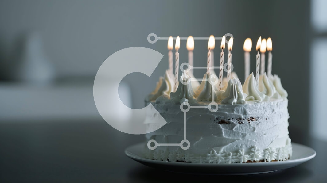 Intra Συλλεκτικό Ξύλινο Παζλ Plywood  4mm - Λευκό κέικ με πολλά αναμμένα κεριά Σε Ξύλινο Κουτί - Διαστάσεις: 10x10 cm – 25 κομμάτια