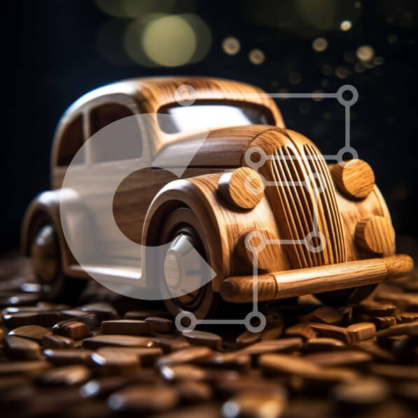 Intra Συλλεκτικό Ξύλινο Παζλ Plywood  4mm - Ξύλινο αυτοκίνητο στα νομίσματα - εικόνα αρχείου Σε Ξύλινο Κουτί - Διαστάσεις: 10x10 cm – 25 κομμάτια