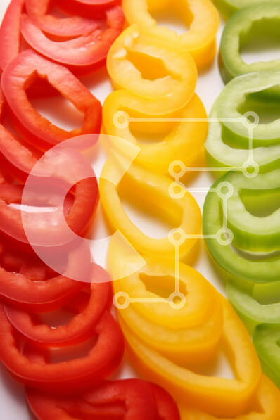 Σετ των 2 Intra Συλλεκτικό Ξύλινο Παζλ Plywood  4mm - Πολύχρωμες πιπεριές και λαχανικά σε φέτες για μαγείρεμα Σε Ξύλινο Κουτί - Διαστάσεις: 10x10 cm – 25 κομμάτια