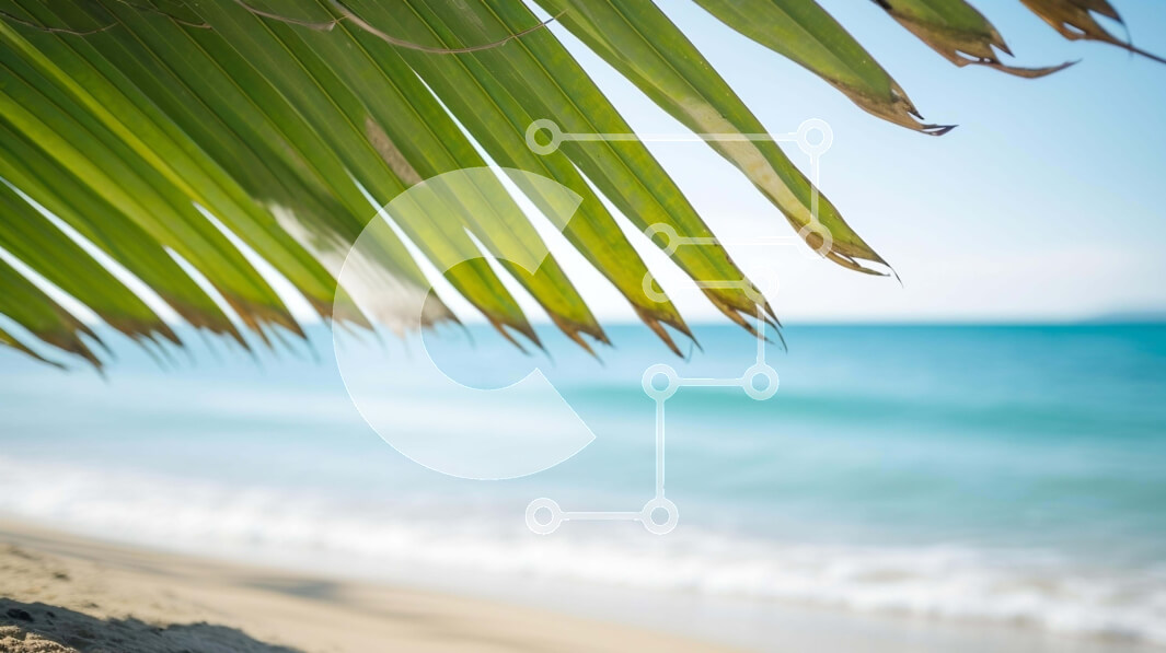 Intra Συλλεκτικό Ξύλινο Παζλ Plywood  4mm - Φοίνικας στην παραλία κοντά στον ωκεανό Σε Ξύλινο Κουτί - Διαστάσεις: 10x10 cm – 25 κομμάτια