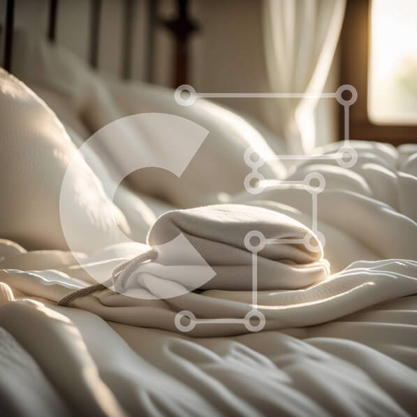 Intra Συλλεκτικό Ξύλινο Παζλ Plywood  4mm - Καθαρό και μινιμαλιστικό υπνοδωμάτιο με λευκό κρεβάτι Σε Ξύλινο Κουτί - Διαστάσεις Puzzle: 10x10 cm – 25 κομμάτια