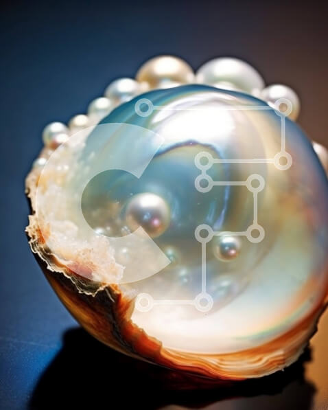 Intra Συλλεκτικό Ξύλινο Παζλ Plywood  4mm - Εκπληκτική λήψη από ένα μαργαριταρένιο κοχύλι στρειδιού Σε Ξύλινο Κουτί - Διαστάσεις: 10x10 cm – 25 κομμάτια